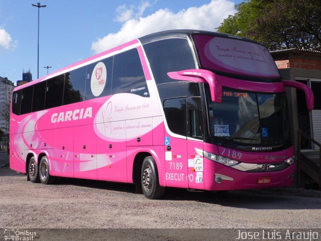 Viação Garcia 7189 na cidade de Curitiba, Paraná, Brasil, por Jose Luis Araujo. Número da foto: #2293935.