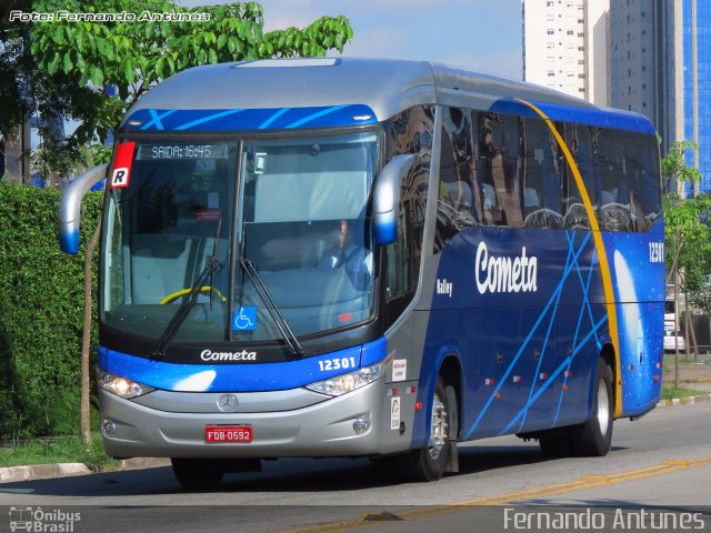 Viação Cometa 12301 na cidade de São Paulo, São Paulo, Brasil, por Fernando Antunes. ID da foto: 2294866.