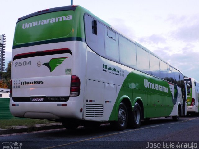 Viação Umuarama 2504 na cidade de Curitiba, Paraná, Brasil, por Jose Luis Araujo. Número da foto: #2295580.