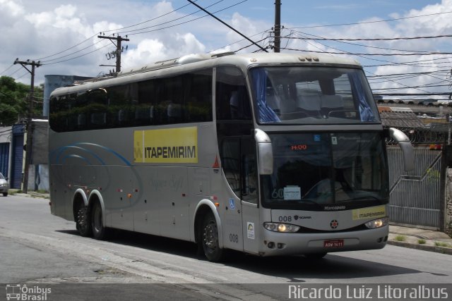 Viação Itapemirim 008 na cidade de São Paulo, São Paulo, Brasil, por Ricardo Luiz. Número da foto: #2296272.