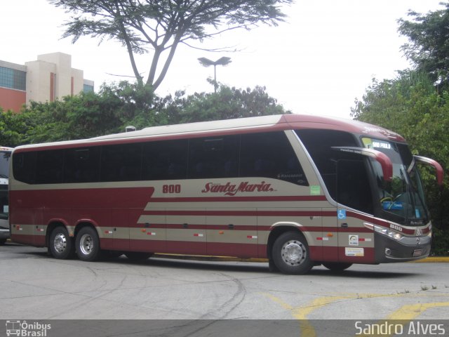 Santa Maria Fretamento e Turismo 800 na cidade de São Paulo, São Paulo, Brasil, por Sandro Alves. ID da foto: 2296236.