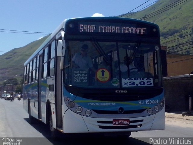 Viação Ponte Coberta RJ 190.004 na cidade de Nova Iguaçu, Rio de Janeiro, Brasil, por Pedro Vinicius. Número da foto: #2299517.