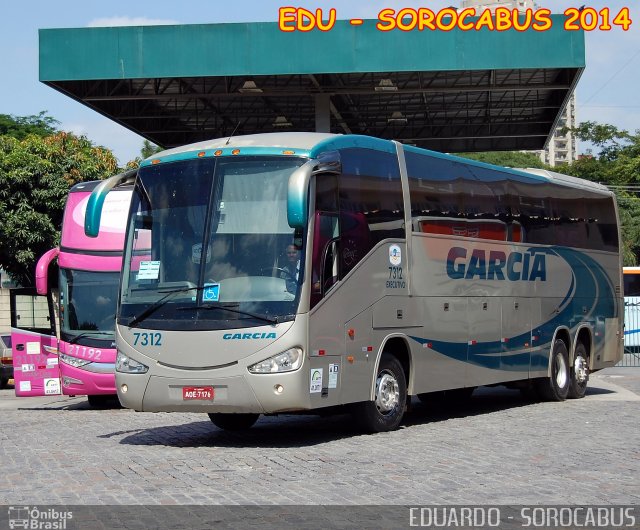 Viação Garcia 7312 na cidade de São Paulo, São Paulo, Brasil, por EDUARDO - SOROCABUS. Número da foto: #2297945.