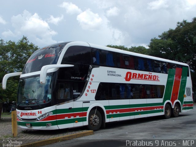 Expreso Internacional Ormeño 127 na cidade de São Paulo, São Paulo, Brasil, por Cristiano Soares da Silva. Número da foto: #2297921.