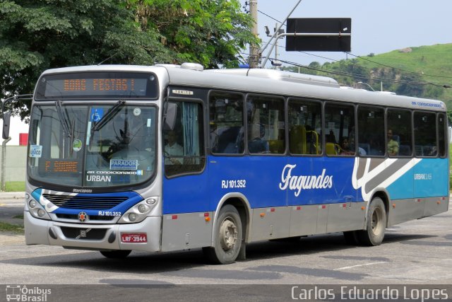 Auto Ônibus Fagundes RJ 101.352 na cidade de Niterói, Rio de Janeiro, Brasil, por Carlos Eduardo Lopes. Número da foto: #2298031.