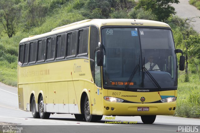 Viação Itapemirim 8017 na cidade de Leopoldina, Minas Gerais, Brasil, por Paulo Henrique. ID da foto: 2297949.