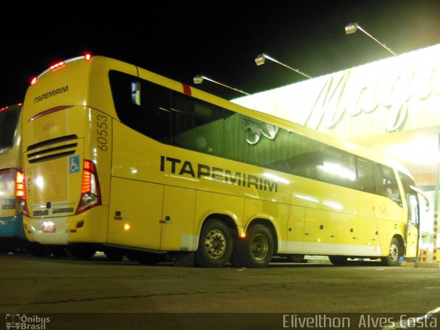 Viação Itapemirim 60553 na cidade de Caetanópolis, Minas Gerais, Brasil, por Elivelthon  Alves Costa. Número da foto: #2298727.