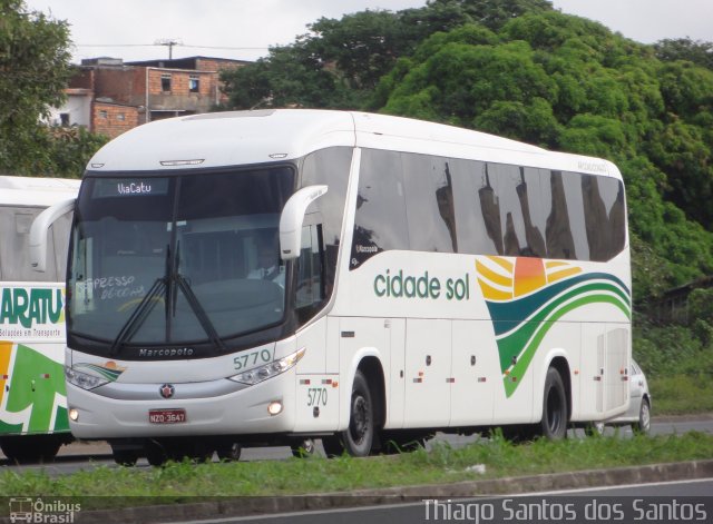 Viação Cidade Sol 5770 na cidade de Salvador, Bahia, Brasil, por Thiago Santos. Número da foto: #2298048.
