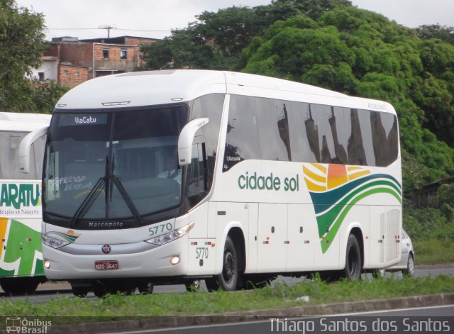 Viação Cidade Sol 5770 na cidade de Salvador, Bahia, Brasil, por Thiago Santos. ID da foto: 2298048.