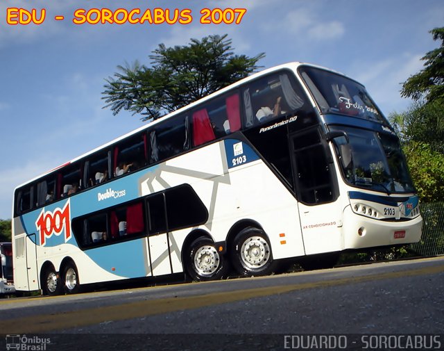 Auto Viação 1001 2103 na cidade de São Paulo, São Paulo, Brasil, por EDUARDO - SOROCABUS. Número da foto: #2300017.