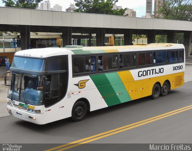 Empresa Gontijo de Transportes 11090 na cidade de Ribeirão Preto, São Paulo, Brasil, por Marcio Freitas. ID da foto: 2300492.