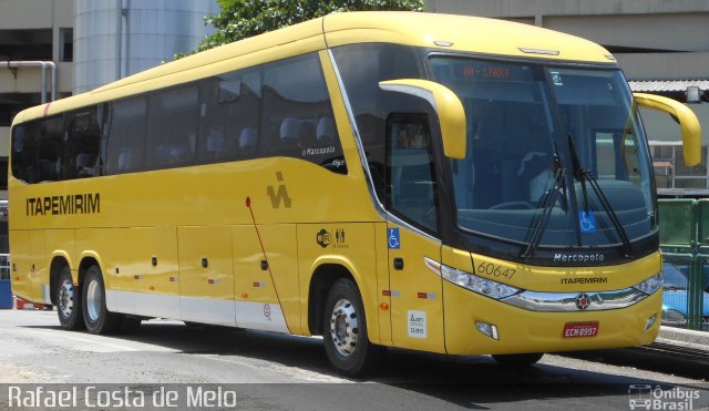 Viação Itapemirim 60647 na cidade de Rio de Janeiro, Rio de Janeiro, Brasil, por Rafael Costa de Melo. Número da foto: #2303487.