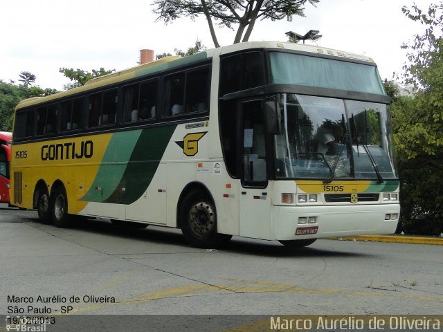 Empresa Gontijo de Transportes 15105 na cidade de São Paulo, São Paulo, Brasil, por Marco Aurélio de Oliveira. ID da foto: 2302305.