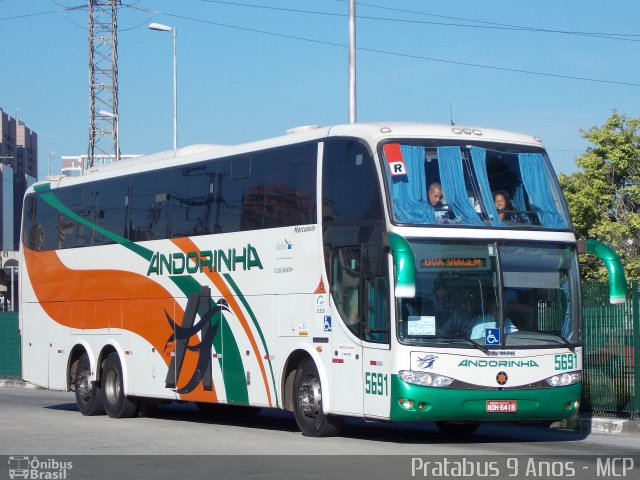 Empresa de Transportes Andorinha 5691 na cidade de São Paulo, São Paulo, Brasil, por Cristiano Soares da Silva. ID da foto: 2302044.