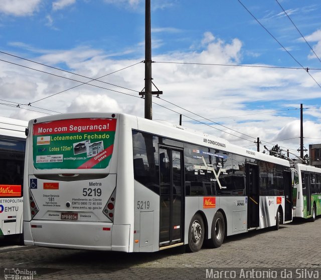 Metra - Sistema Metropolitano de Transporte 5219 na cidade de São Bernardo do Campo, São Paulo, Brasil, por Marco Antonio da Silva. ID da foto: 2306105.