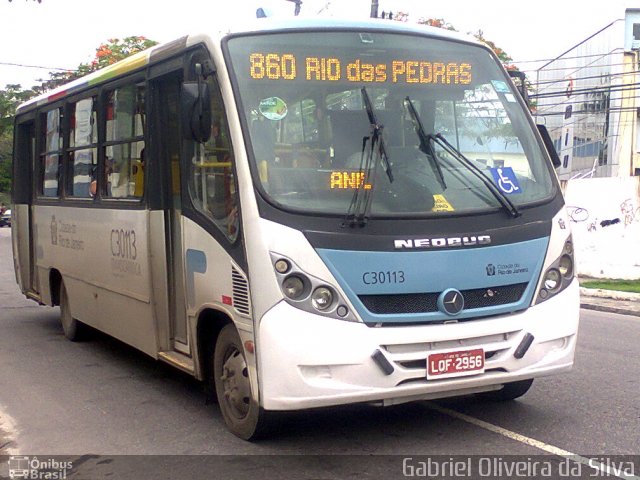 Transportes Futuro C30113 na cidade de Rio de Janeiro, Rio de Janeiro, Brasil, por Gabriel Oliveira da Silva. Número da foto: #2305985.