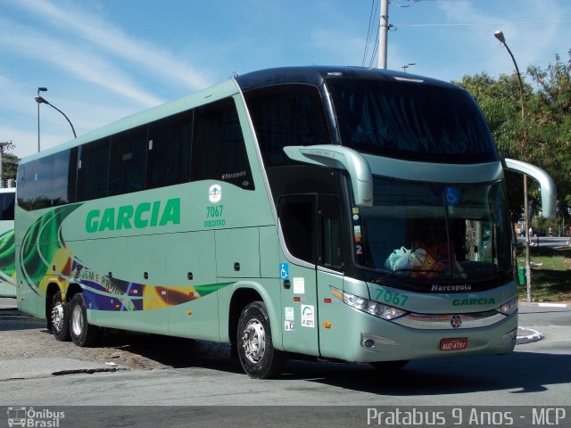 Viação Garcia 7067 na cidade de São Paulo, São Paulo, Brasil, por Cristiano Soares da Silva. Número da foto: #2307387.