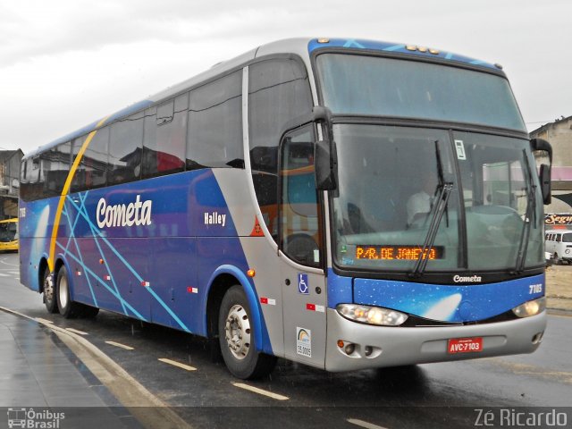 Viação Cometa 7103 na cidade de Rio de Janeiro, Rio de Janeiro, Brasil, por Zé Ricardo Reis. ID da foto: 2308666.