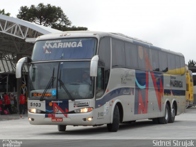 Expresso Maringá 5103 na cidade de Curitiba, Paraná, Brasil, por Sidnei Machado Strujak. Número da foto: #2309684.