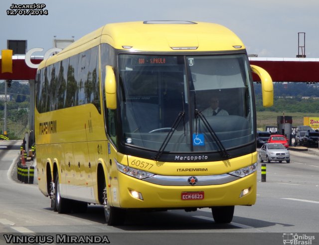 Viação Itapemirim 60577 na cidade de Jacareí, São Paulo, Brasil, por Vinicius Miranda. Número da foto: #2307920.