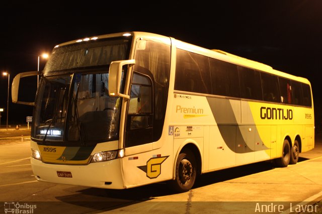 Empresa Gontijo de Transportes 11595 na cidade de Patos de Minas, Minas Gerais, Brasil, por Andre  Lavor. ID da foto: 2310091.