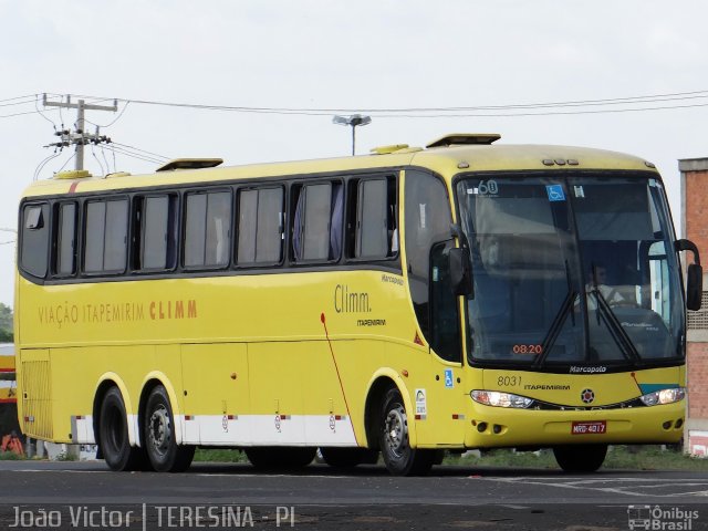 Viação Itapemirim 8031 na cidade de Teresina, Piauí, Brasil, por João Victor. ID da foto: 2311982.