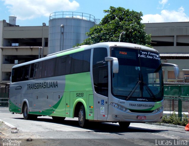 Transbrasiliana Transportes e Turismo 51233 na cidade de Rio de Janeiro, Rio de Janeiro, Brasil, por Lucas Lima. Número da foto: #2313038.