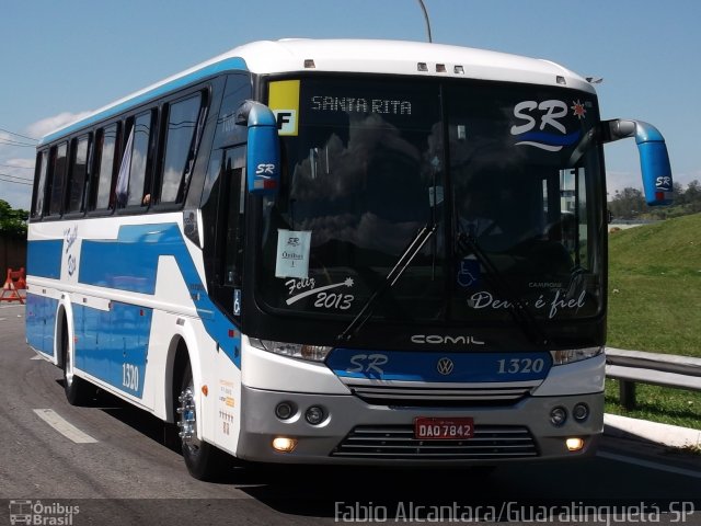 Viação Santa Rita de Itatiba 1320 na cidade de Aparecida, São Paulo, Brasil, por Fabio Alcantara. ID da foto: 2312834.