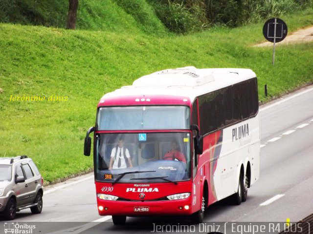 Pluma Conforto e Turismo 4930 na cidade de Aparecida, São Paulo, Brasil, por Jerônimo Diniz. Número da foto: #2276294.