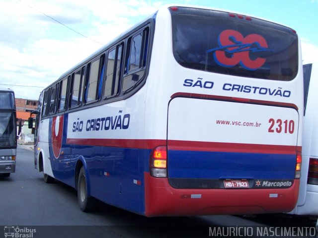Viação São Cristóvão 2310 na cidade de São Tiago, Minas Gerais, Brasil, por Maurício Nascimento. Número da foto: #2275972.