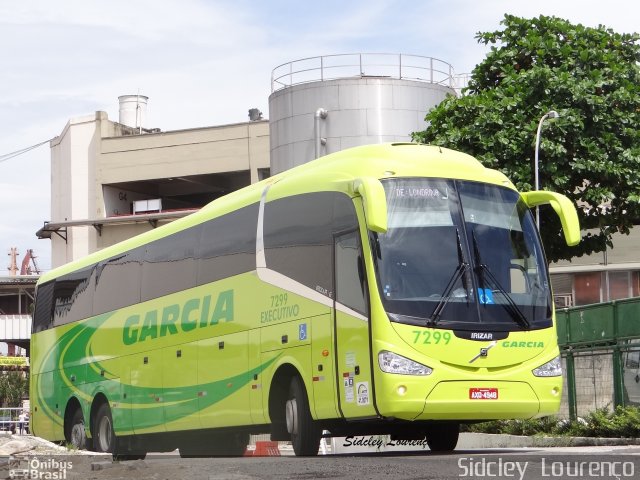 Viação Garcia 7299 na cidade de Rio de Janeiro, Rio de Janeiro, Brasil, por Sidcley Lourenço. Número da foto: #2276375.