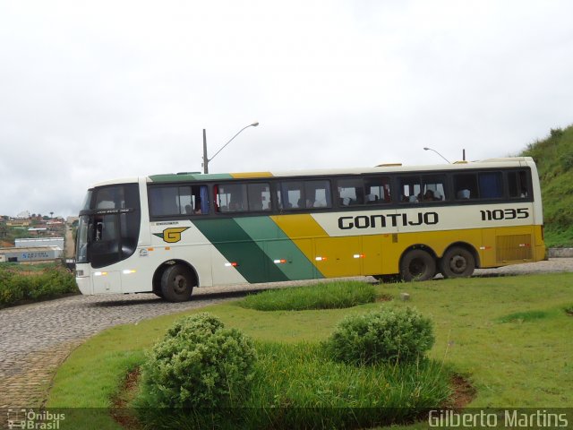 Empresa Gontijo de Transportes 11035 na cidade de João Monlevade, Minas Gerais, Brasil, por Gilberto Martins. ID da foto: 2277153.