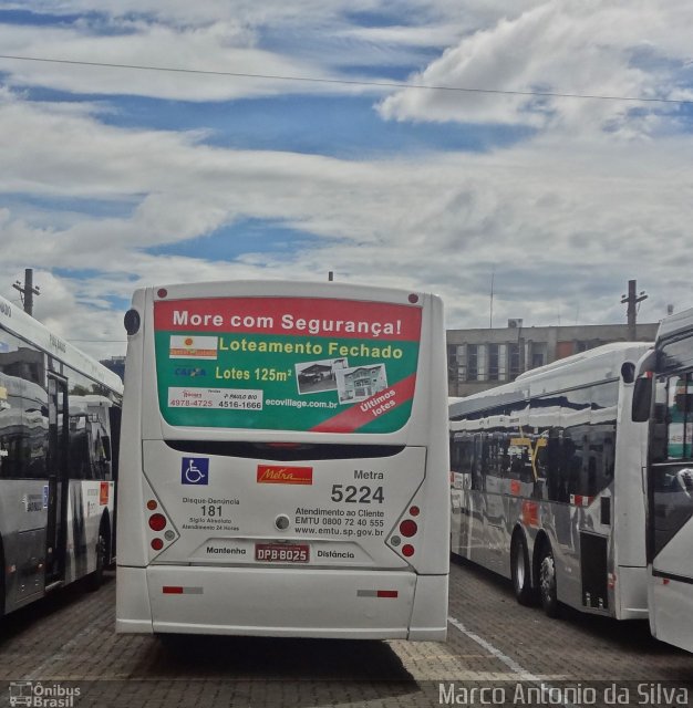 Metra - Sistema Metropolitano de Transporte 5224 na cidade de São Bernardo do Campo, São Paulo, Brasil, por Marco Antonio da Silva. ID da foto: 2315486.