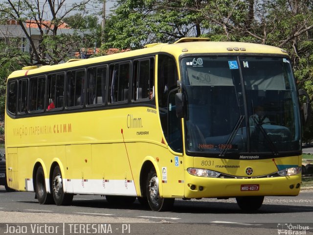 Viação Itapemirim 8031 na cidade de Teresina, Piauí, Brasil, por João Victor. ID da foto: 2314802.