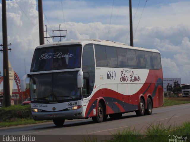 Expresso São Luiz 6840 na cidade de Anápolis, Goiás, Brasil, por Edden Brito. ID da foto: 2314663.