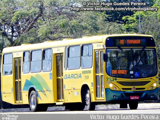 Viação Garcia 7539 na cidade de Maringá, Paraná, Brasil, por Victor Hugo Guedes Pereira. Número da foto: #2318281.