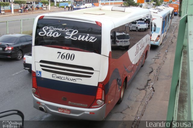 Expresso São Luiz 7600 na cidade de Cuiabá, Mato Grosso, Brasil, por [Leandro Sousa]. Número da foto: #2317015.