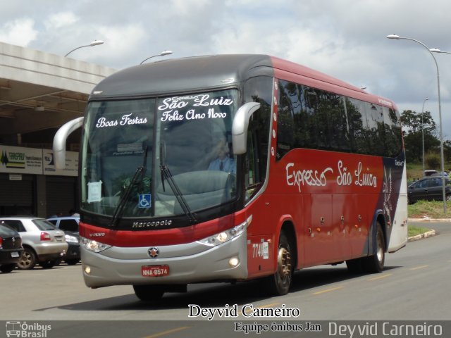 Expresso São Luiz 7740 na cidade de Brasília, Distrito Federal, Brasil, por Elivelthon  Alves Costa. ID da foto: 2317592.