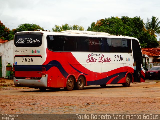 Expresso São Luiz 7030 na cidade de Rio Verde, Goiás, Brasil, por Paulo Roberto Sales do Nascimento. Número da foto: #2319266.