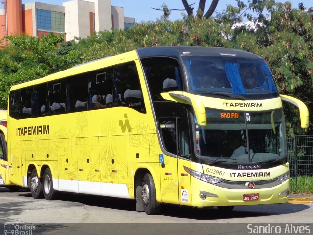 Viação Itapemirim 603967 na cidade de São Paulo, São Paulo, Brasil, por Sandro Alves. Número da foto: #2318618.