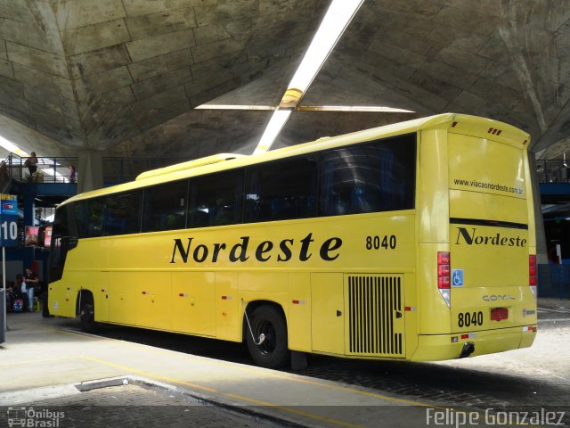 Viação Nordeste 8040 na cidade de Fortaleza, Ceará, Brasil, por Felipe Gonzalez. Número da foto: #2321995.