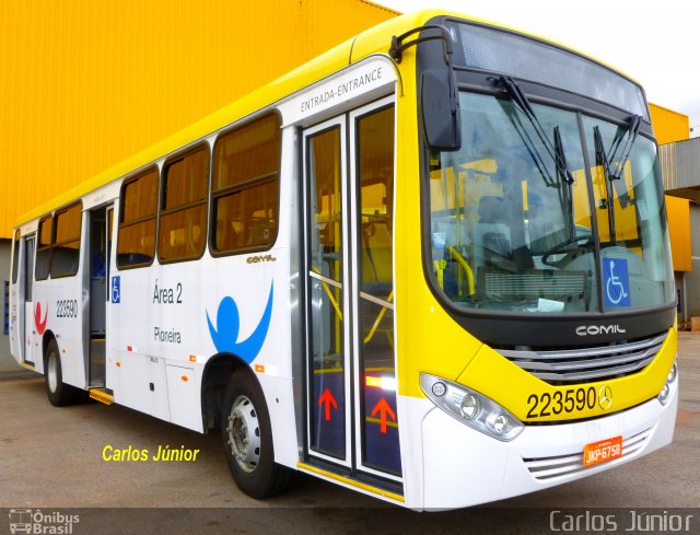 Viação Pioneira 223590 na cidade de Brasília, Distrito Federal, Brasil, por Carlos Júnior. Número da foto: #2321826.