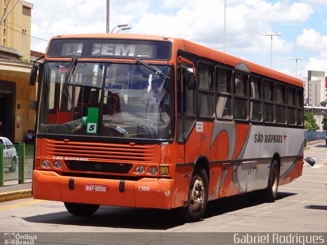 Viação São Raphael 1306 na cidade de São José do Rio Preto, São Paulo, Brasil, por Gabriel Rodrigues. ID da foto: 2321308.