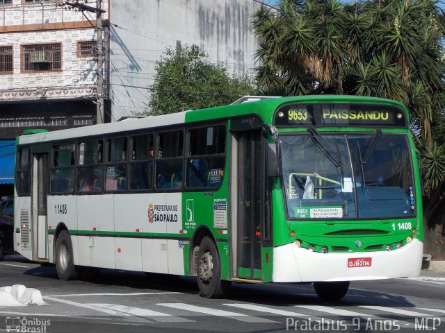 Viação Santa Brígida 1 1408 na cidade de São Paulo, São Paulo, Brasil, por Cristiano Soares da Silva. ID da foto: 2322152.