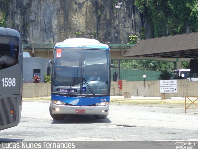 Viação Cometa 7270 na cidade de Santos, São Paulo, Brasil, por Lucas Nunes Fernandes. ID da foto: 2321747.