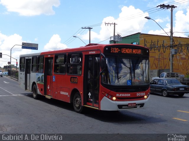 Saritur - Santa Rita Transporte Urbano e Rodoviário 90195 na cidade de Belo Horizonte, Minas Gerais, Brasil, por Matheus  Felipe. ID da foto: 2324024.