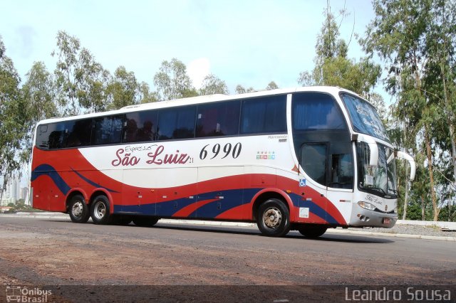 Expresso São Luiz 6990 na cidade de Cuiabá, Mato Grosso, Brasil, por [Leandro Sousa]. ID da foto: 2324642.