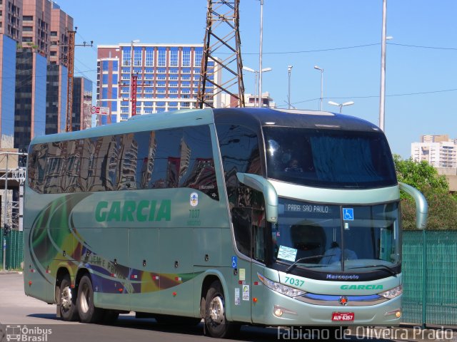 Viação Garcia 7037 na cidade de São Paulo, São Paulo, Brasil, por Fabiano de Oliveira Prado. Número da foto: #2326034.