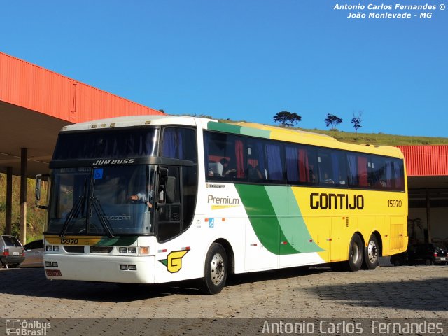 Empresa Gontijo de Transportes 15970 na cidade de João Monlevade, Minas Gerais, Brasil, por Antonio Carlos Fernandes. ID da foto: 2324701.