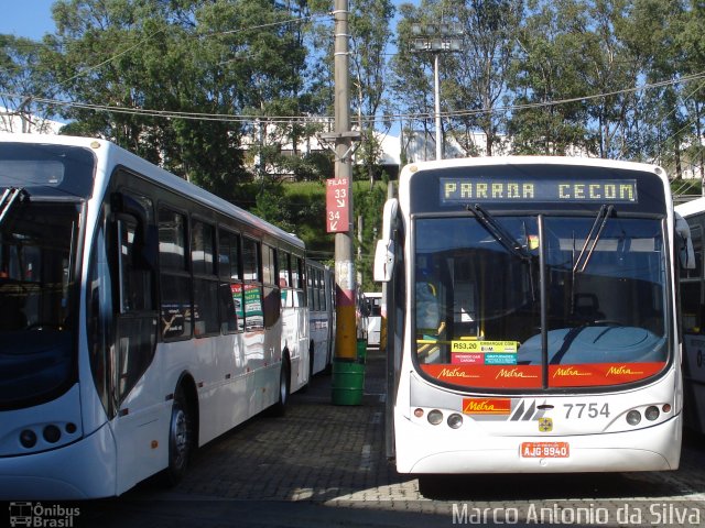 Metra - Sistema Metropolitano de Transporte 7754 na cidade de São Bernardo do Campo, São Paulo, Brasil, por Marco Antonio da Silva. ID da foto: 2327185.